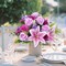 Artificial Flowers Purple Cemetery Flowers Memorial Day Fake Rose Hyacinth with Chrysanthemum Bouquet Summer Silk Floral Arrangement for Home Garden Wedding Table Entryway Indoor Outdoor Decor